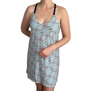 Helen Jon Multi Color Sleeveless Racerback Cami Dress Women's Medium